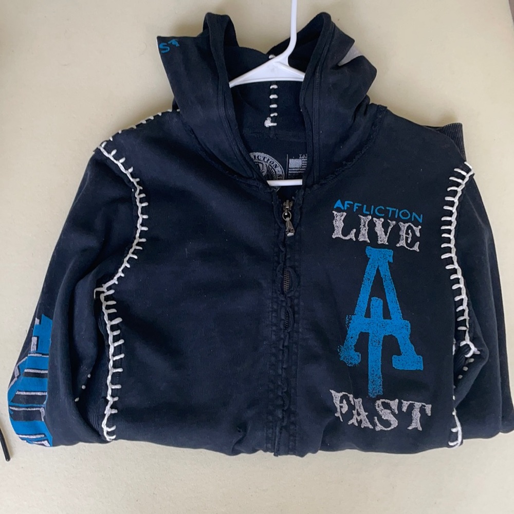 Buckle affliction hoodie like new!